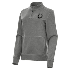 Indianapolis Colts Antigua Women's Crush Quarter-Zip Top - Heather Black discount