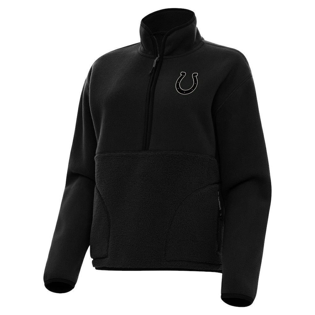 Indianapolis Colts Antigua Women's Brushed Carbon Figure Half-Zip Pullover Sweatshirt – Black on sale