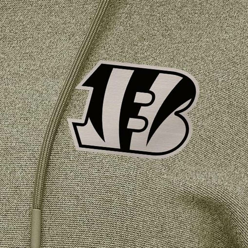 Cincinnati Bengals Antigua Women's Justice Pullover Hoodie - Olive for sale