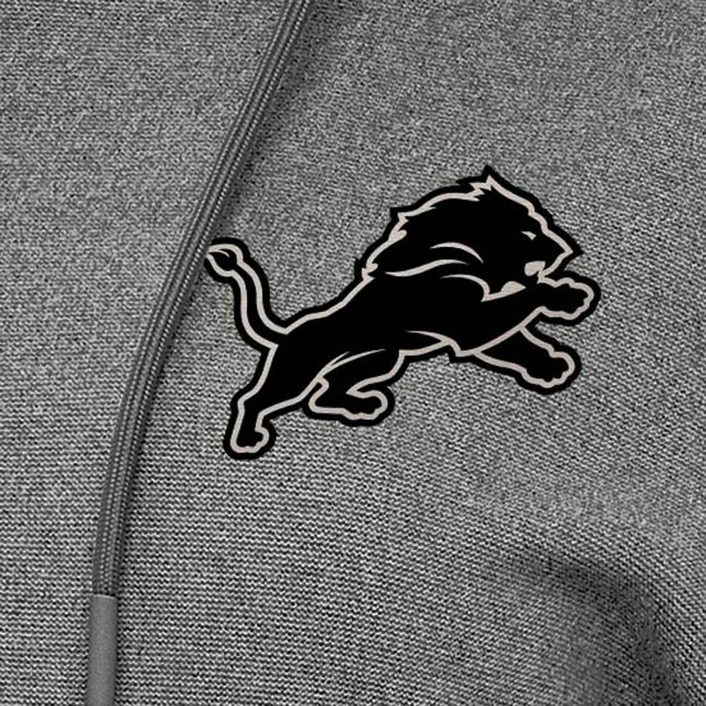 Detroit Lions Antigua Women's Justice Pullover Hoodie - Heather Black outlet