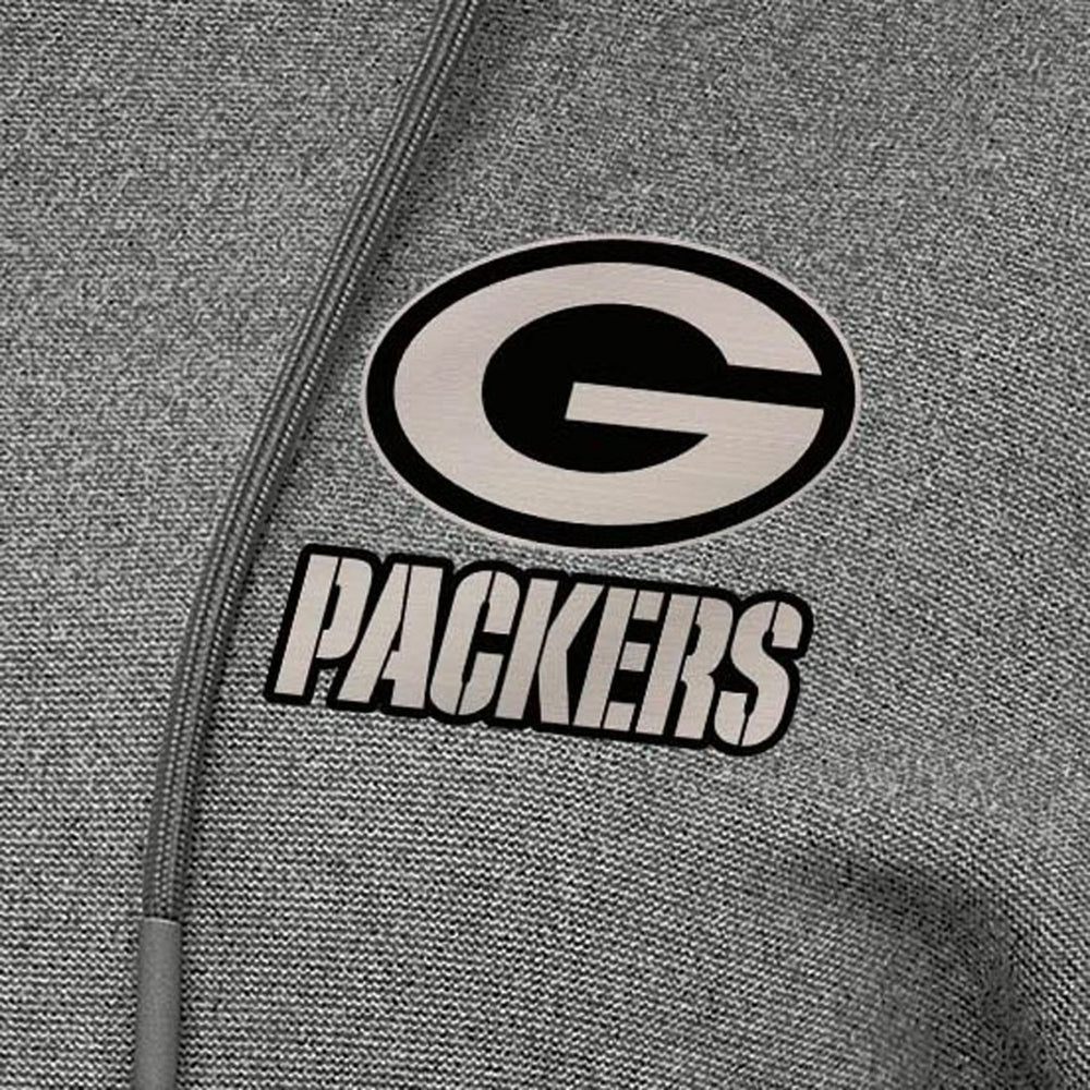 Green Bay Packers Antigua Women's Justice Pullover Hoodie - Heather Black for sale