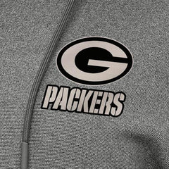 Green Bay Packers Antigua Women's Justice Pullover Hoodie - Heather Black for sale