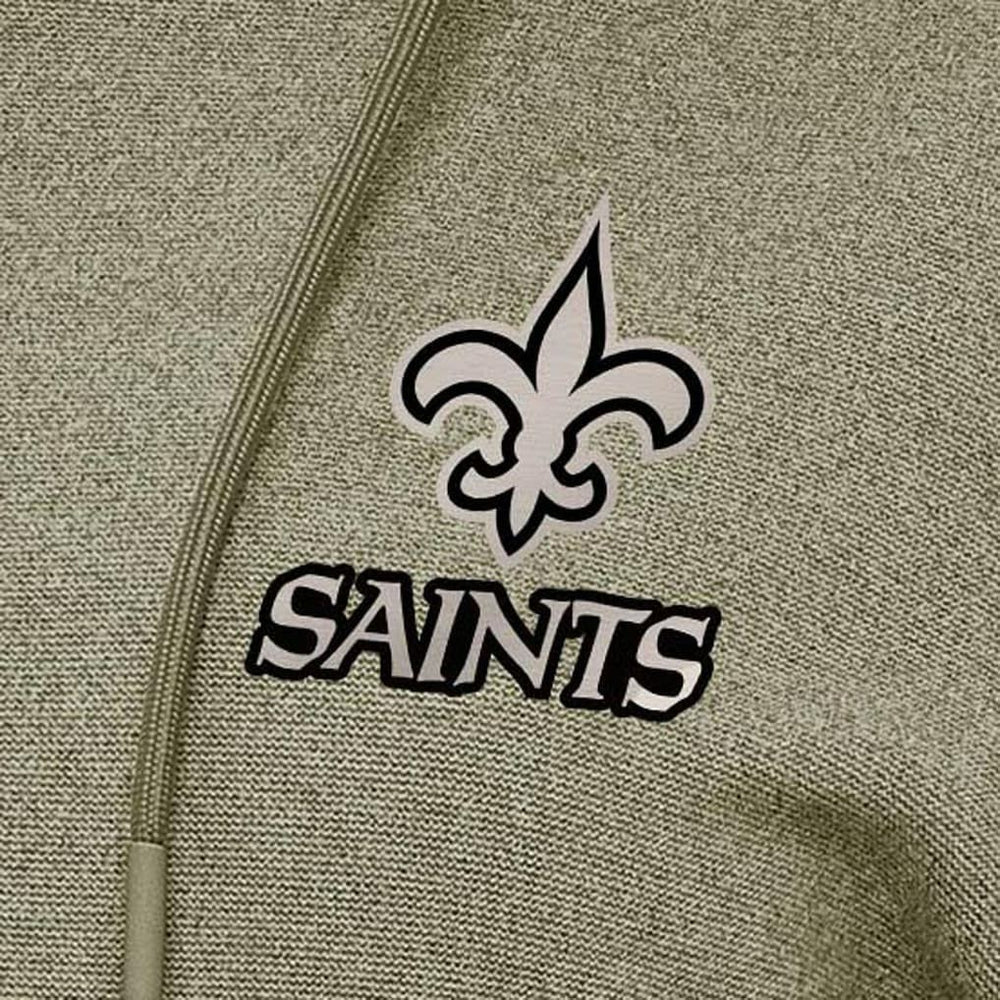 New Orleans Saints Antigua Women's Justice Pullover Hoodie - Olive outlet