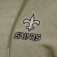 New Orleans Saints Antigua Women's Justice Pullover Hoodie - Olive outlet