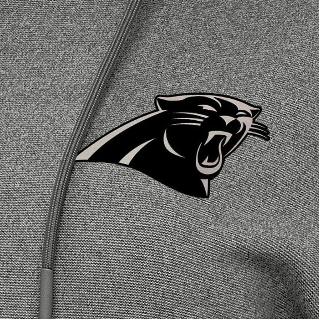 Carolina Panthers Antigua Women's Justice Pullover Hoodie - Heather Black for sale