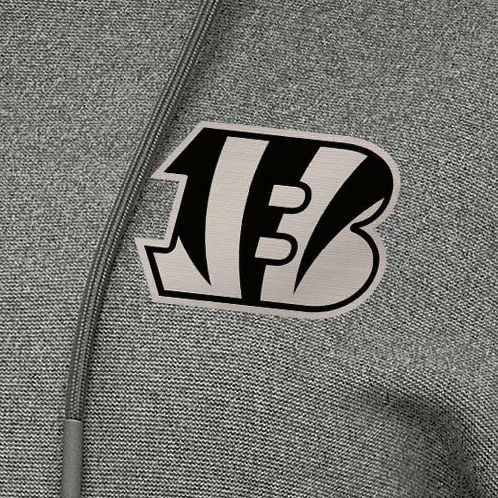 Cincinnati Bengals Antigua Women's Justice Pullover Hoodie - Heather Black cheap