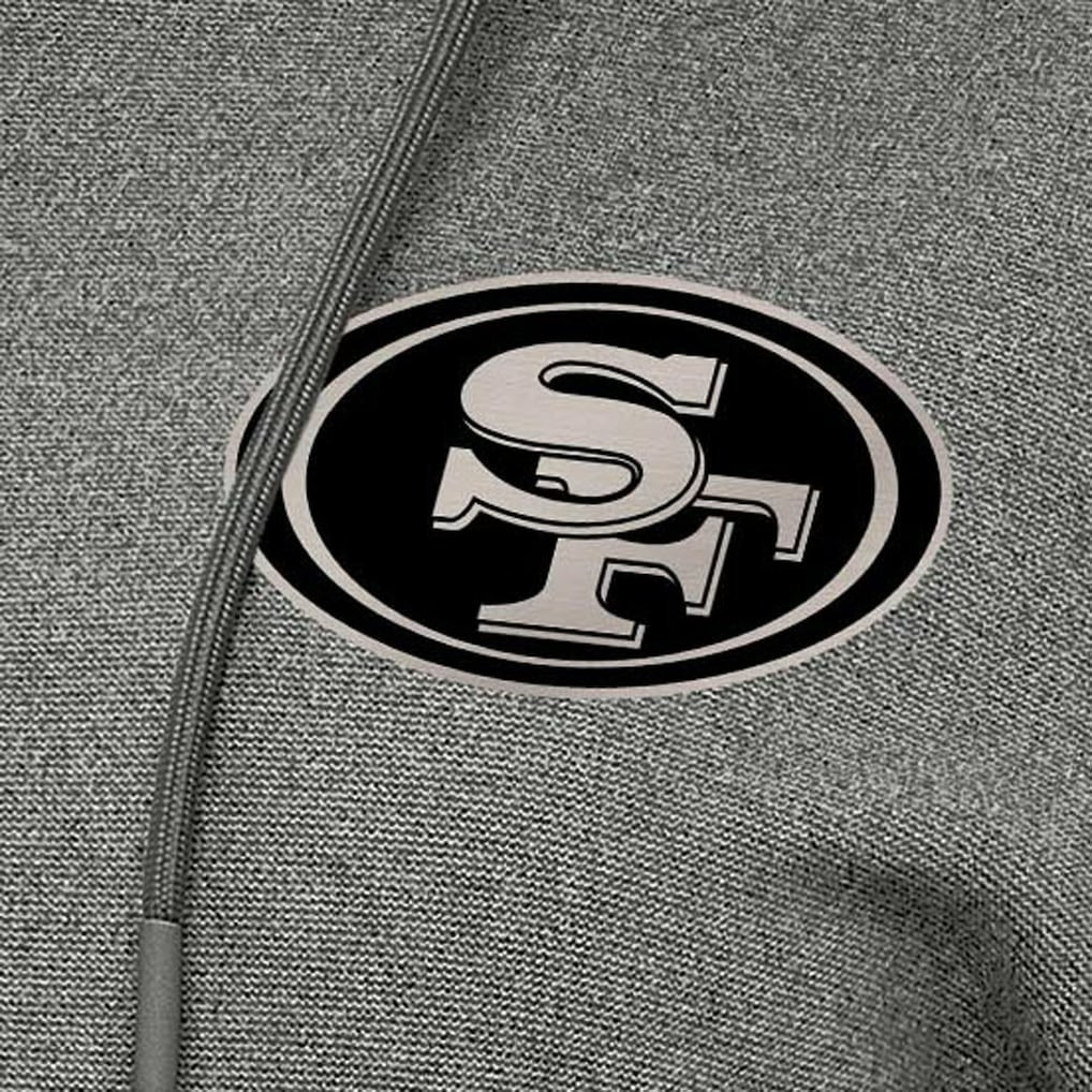San Francisco 49ers Antigua Women's Justice Pullover Hoodie - Heather Black online