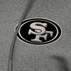 San Francisco 49ers Antigua Women's Justice Pullover Hoodie - Heather Black online