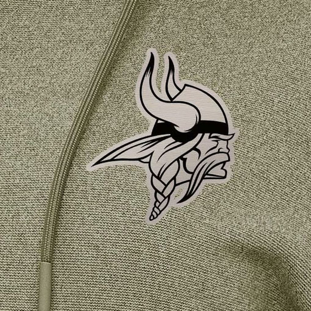 Minnesota Vikings Antigua Women's Justice Pullover Hoodie - Olive online