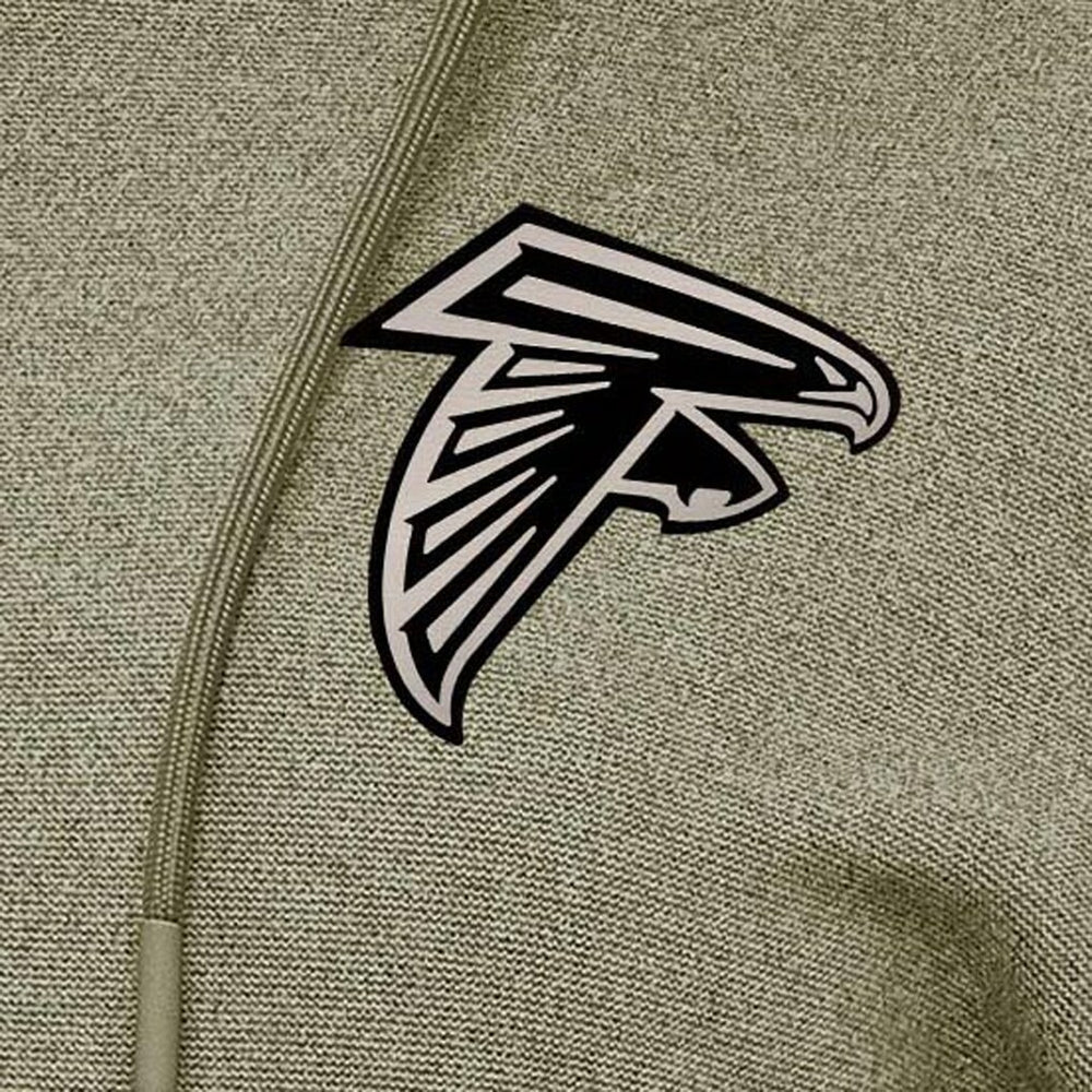 Atlanta Falcons Antigua Women's Justice Pullover Hoodie - Olive cheap