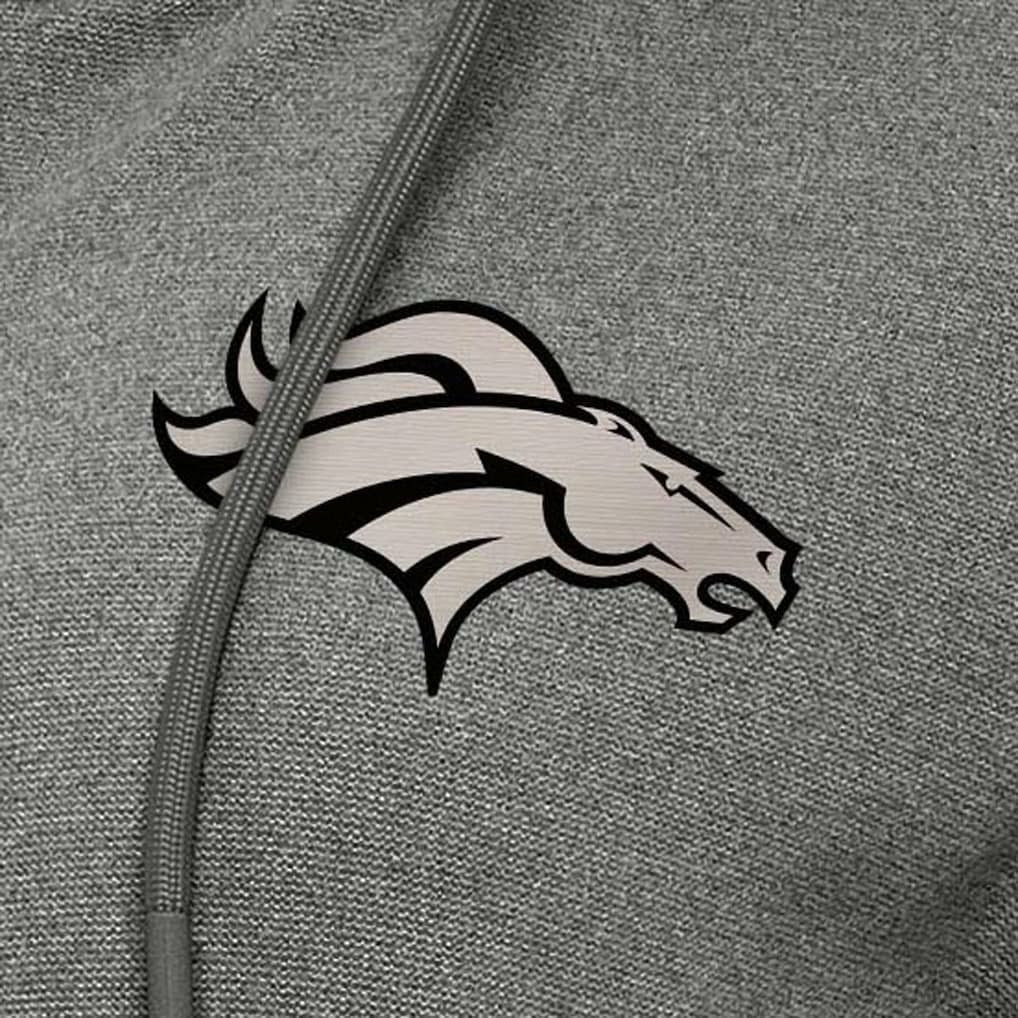 Denver Broncos Antigua Women's Seeker Full-Zip Hoodie Jacket - Heather Black on sale