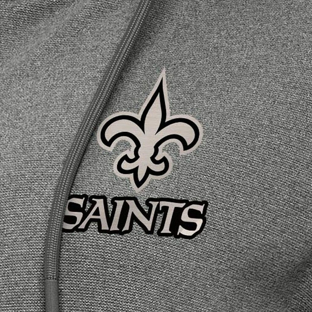 New Orleans Saints Antigua Women's Seeker Full-Zip Hoodie Jacket - Heather Black on sale