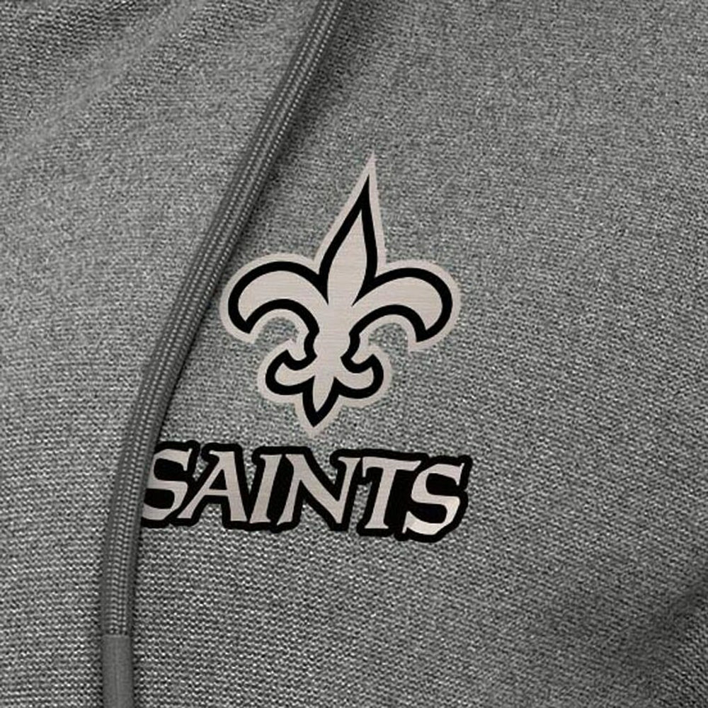 New Orleans Saints Antigua Women's Seeker Full-Zip Hoodie Jacket - Heather Black on sale