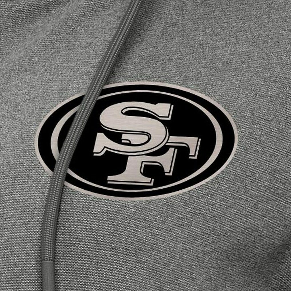 San Francisco 49ers Antigua Women's Seeker Full-Zip Hoodie Jacket - Heather Black cheap