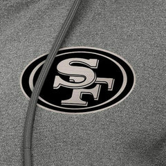 San Francisco 49ers Antigua Women's Seeker Full-Zip Hoodie Jacket - Heather Black cheap