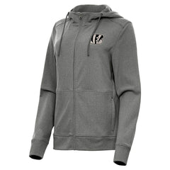 Cincinnati Bengals Antigua Women's Seeker Full-Zip Hoodie Jacket - Heather Black cheap
