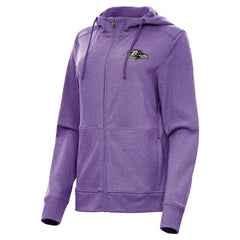 Baltimore Ravens Antigua Women's Seeker Full-Zip Hoodie Jacket - Heather Purple for sale