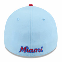 Miami Marlins 2025 Fourth of July 39THIRTY Flex Hat Light Blue/Red