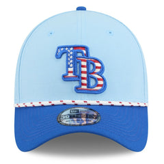 Tampa Bay Rays 2025 Fourth of July 39THIRTY Flex Hat Light Blue/Blue