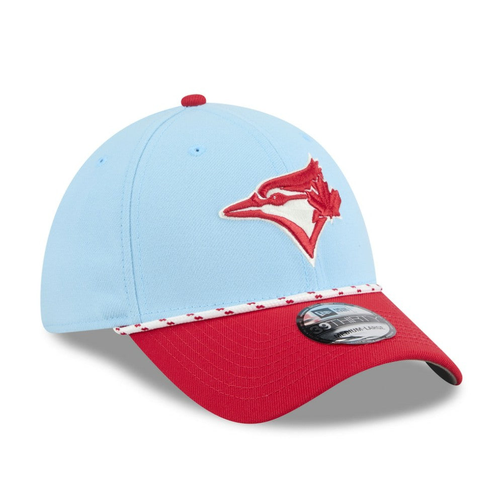 Toronto Blue Jays 2025 Canada Day 39THIRTY Flex Hat Light Blue/Red