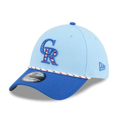 Colorado Rockies 2025 Fourth of July 39THIRTY Flex Hat Light Blue/Blue