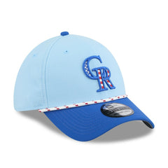 Colorado Rockies 2025 Fourth of July 39THIRTY Flex Hat Light Blue/Blue