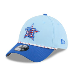 Houston Astros 2025 Fourth of July 39THIRTY Flex Hat Light Blue/Blue
