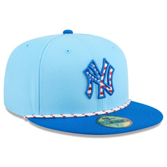 New York Yankees 2025 Fourth of July 59FIFTY Fitted Hat Light Blue/Blue