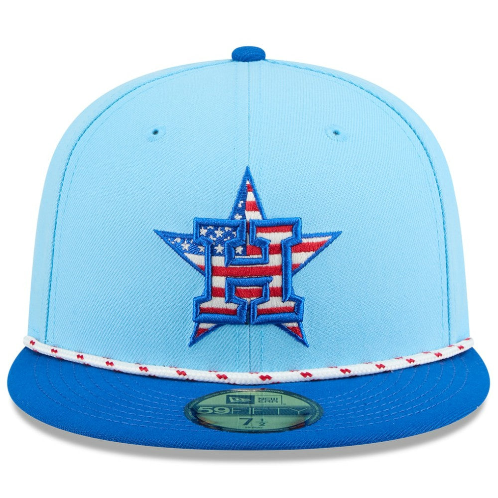 Houston Astros 2025 Fourth of July 59FIFTY Fitted Hat Light Blue/Blue