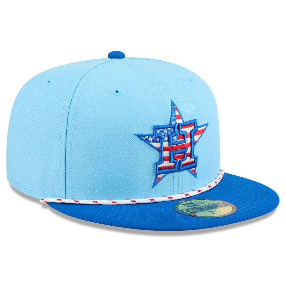 Houston Astros 2025 Fourth of July 59FIFTY Fitted Hat Light Blue/Blue