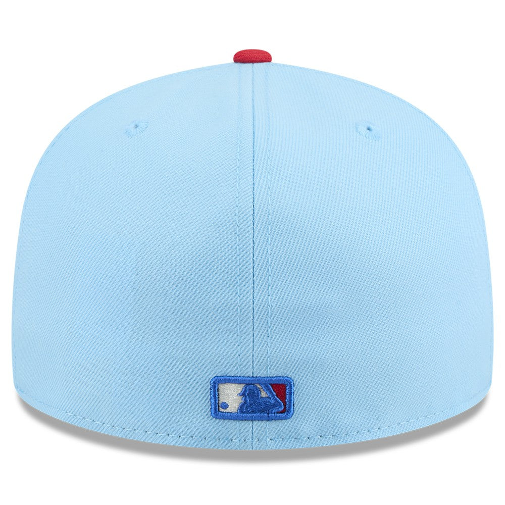 Miami Marlins 2025 Fourth of July 59FIFTY Fitted Hat Light Blue/Red