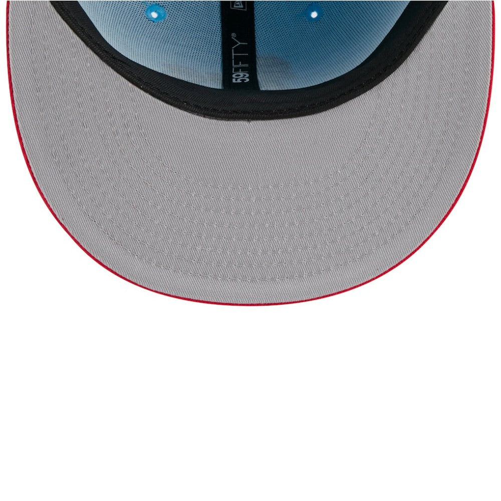 Athletics 2025 Fourth of July 59FIFTY Fitted Hat Light Blue/Red