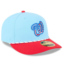 Washington Nationals 2025 Fourth of July Low Profile 59FIFTY Fitted Hat Light Blue/Red