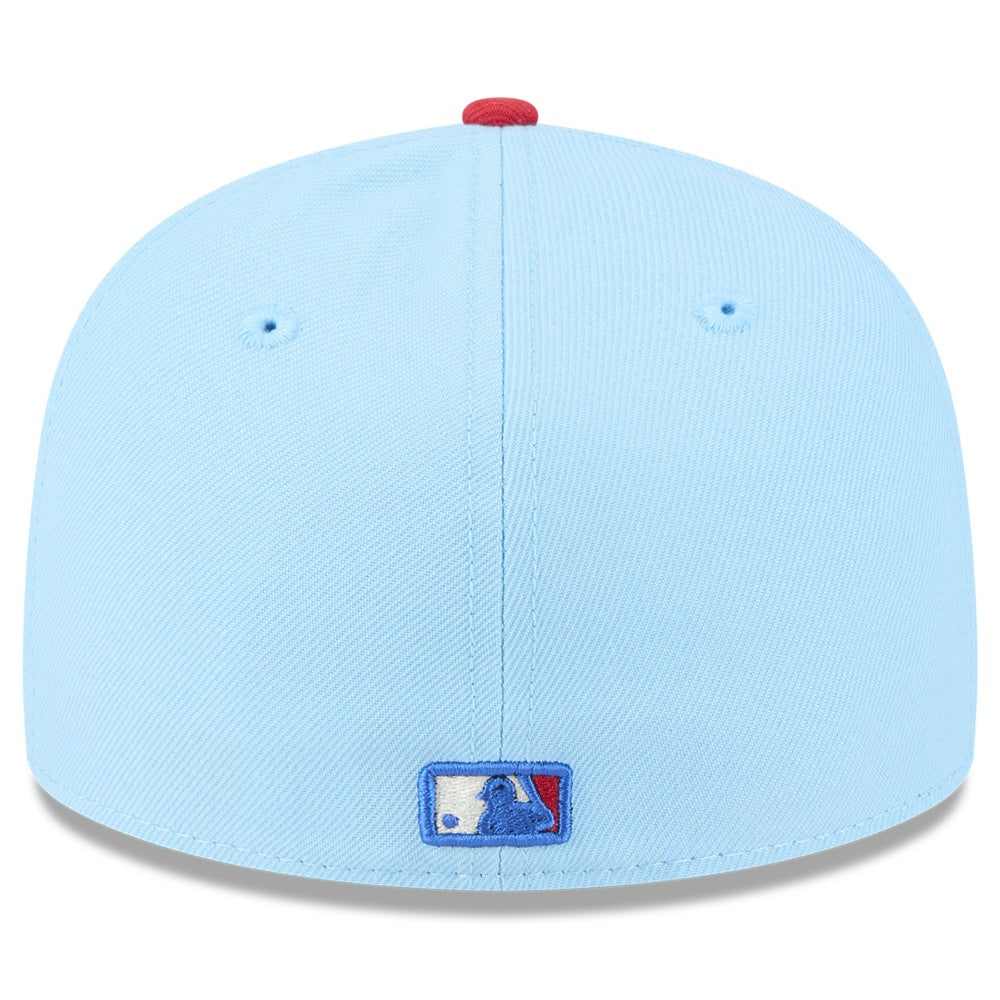Miami Marlins 2025 Fourth of July Low Profile 59FIFTY Fitted Hat Light Blue/Red