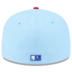 Miami Marlins 2025 Fourth of July Low Profile 59FIFTY Fitted Hat Light Blue/Red