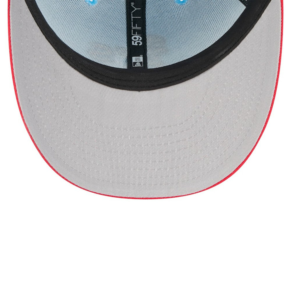 Athletics 2025 Fourth of July Low Profile 59FIFTY Fitted Hat Light Blue/Red