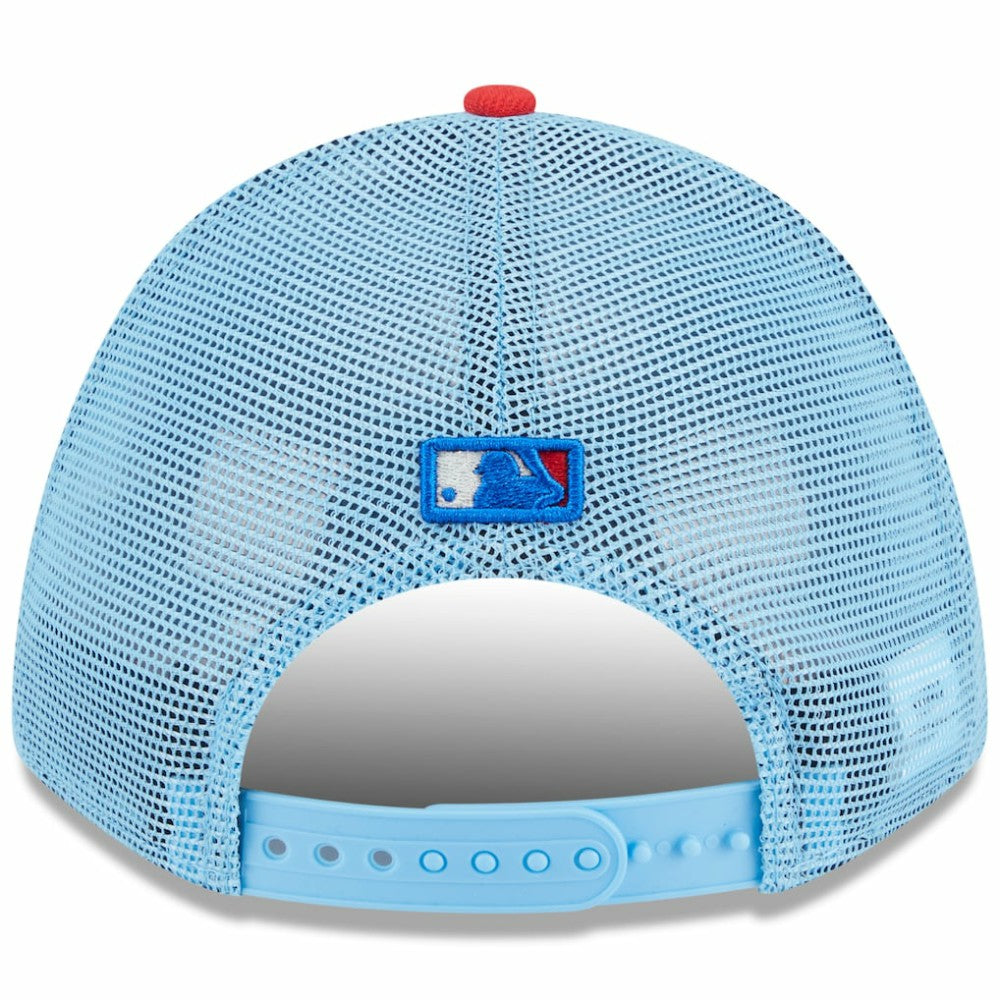 San Francisco Giants 2025 Fourth of July 9FORTY A-Frame M-Crown Adjustable Trucker Hat Light Blue/Red