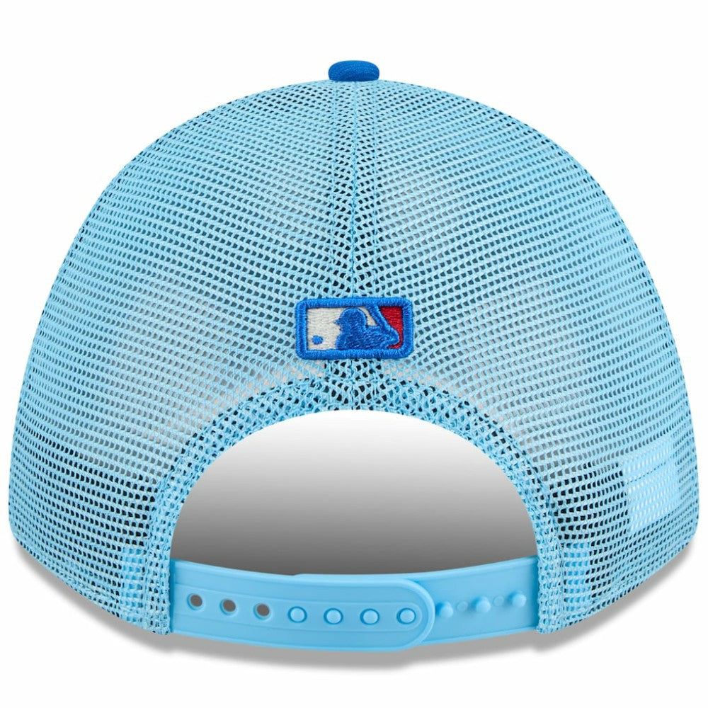 Colorado Rockies 2025 Fourth of July 9FORTY A-Frame M-Crown Adjustable Trucker Hat Light Blue/Blue