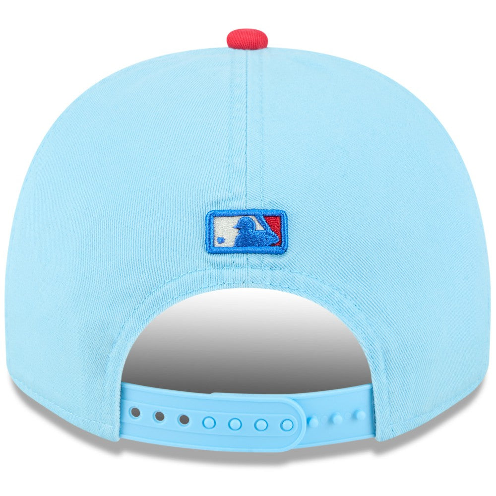 Los Angeles Angels 2025 Fourth of July Golfer Snapback Hat Light Blue/Red