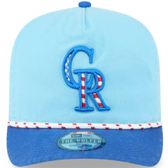 Colorado Rockies 2025 Fourth of July Golfer Snapback Hat Light Blue/Blue