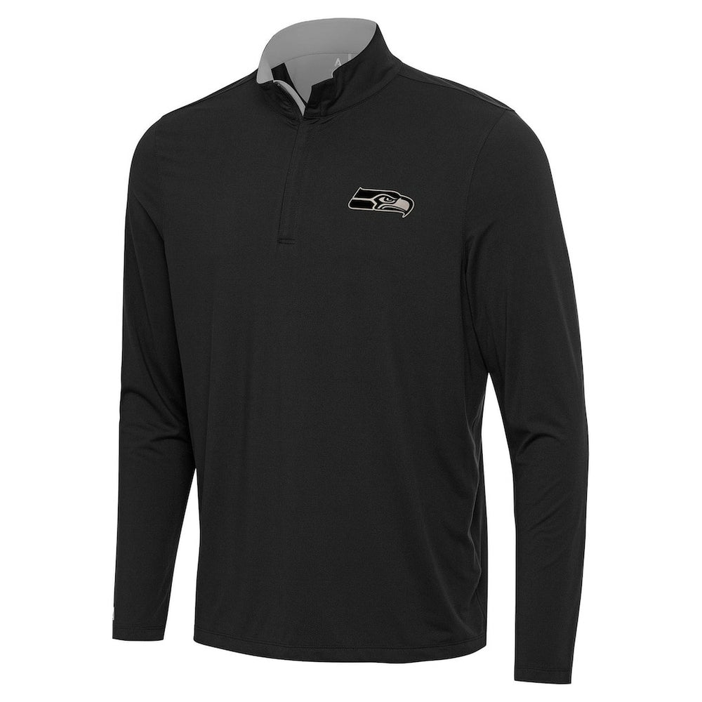 Seattle Seahawks Antigua Content Quarter-Zip Pullover Top - Black online