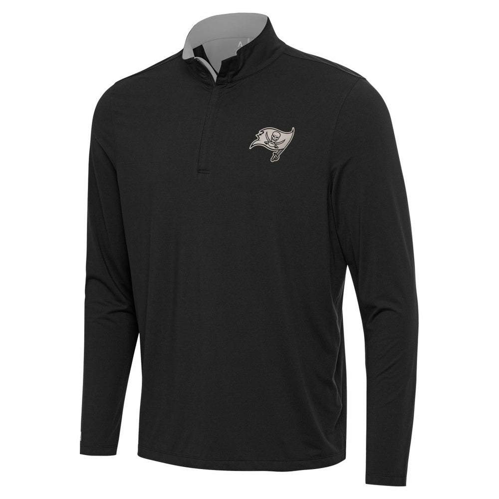 Tampa Bay Buccaneers Antigua Content Quarter-Zip Pullover Top - Black outlet