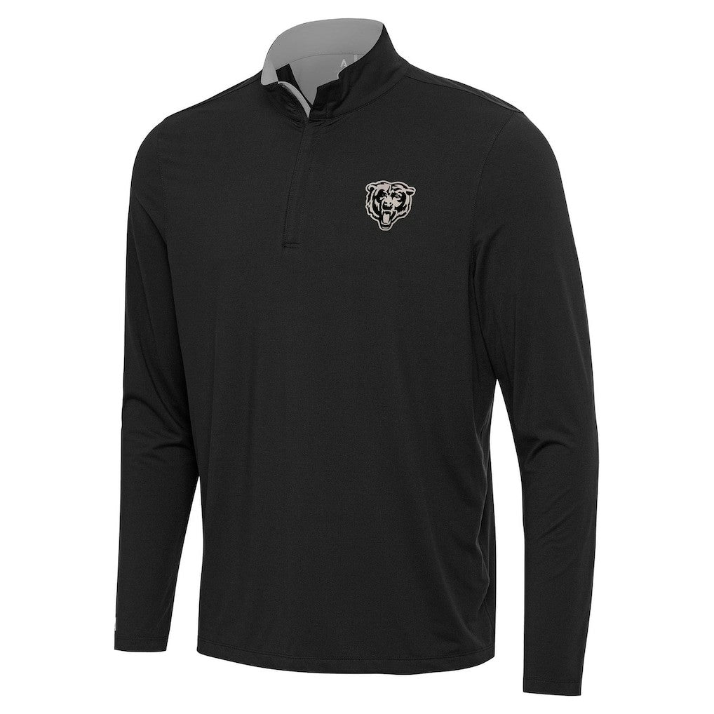 Chicago Bears Antigua Content Quarter-Zip Pullover Top - Black sale