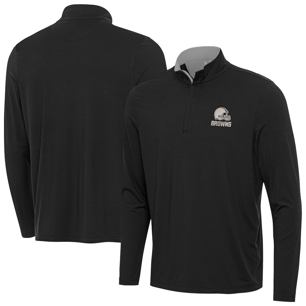 Cleveland Browns Antigua Content Quarter-Zip Pullover Top - Black cheap
