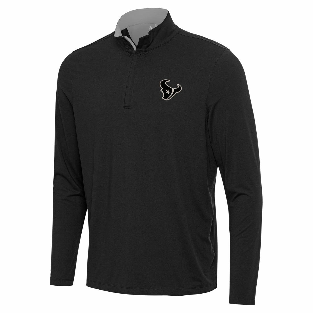 Houston Texans Antigua Content Quarter-Zip Pullover Top - Black outlet