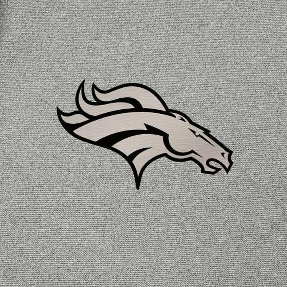 Denver Broncos Antigua Effortless Full-Zip Hoodie Jacket - Heather Gray discount