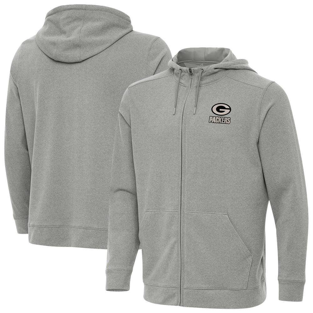 Green Bay Packers Antigua Effortless Full-Zip Hoodie Jacket - Heather Gray online