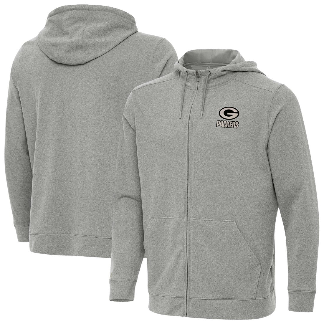Green Bay Packers Antigua Effortless Full-Zip Hoodie Jacket - Heather Gray online
