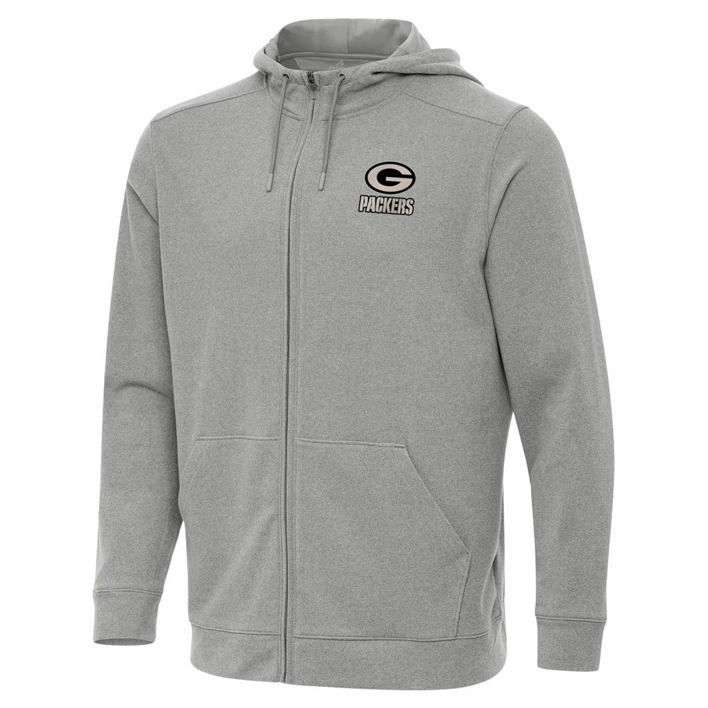 Green Bay Packers Antigua Effortless Full-Zip Hoodie Jacket - Heather Gray online
