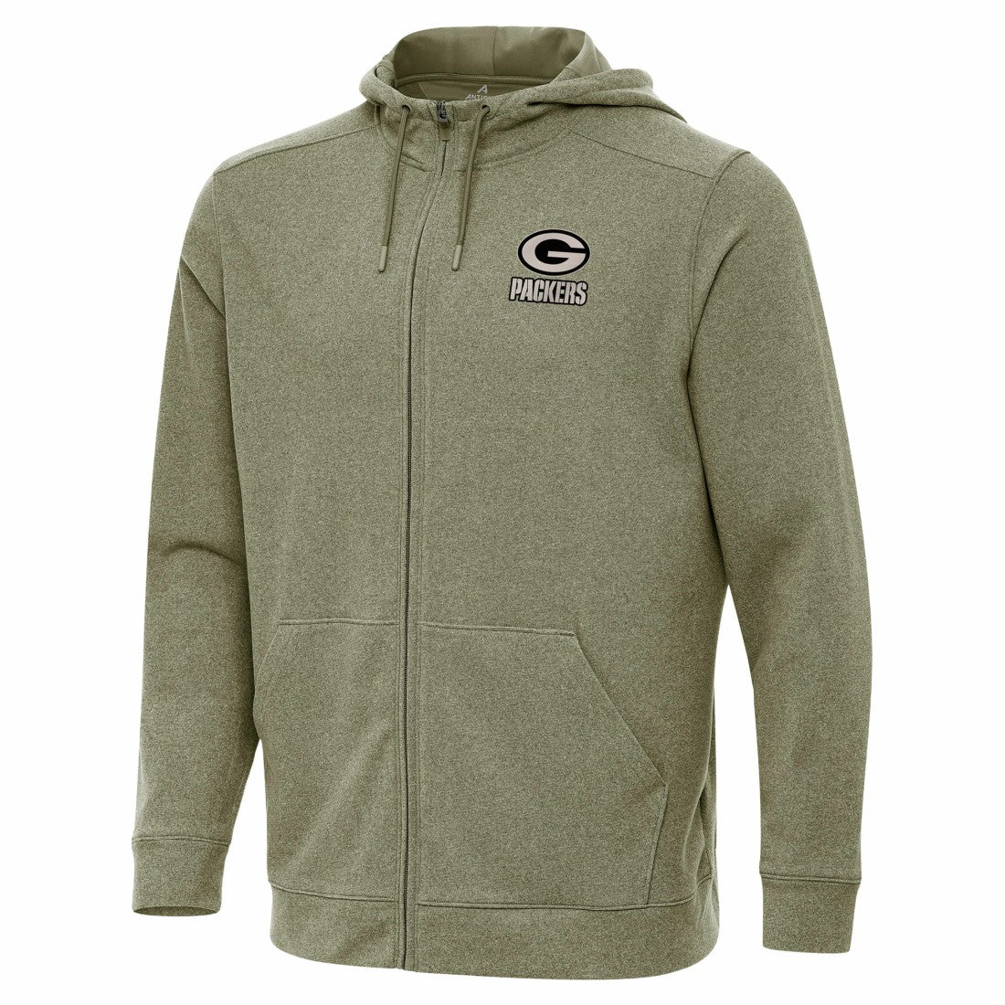 Green Bay Packers Antigua Effortless Full-Zip Hoodie Jacket - Olive cheap